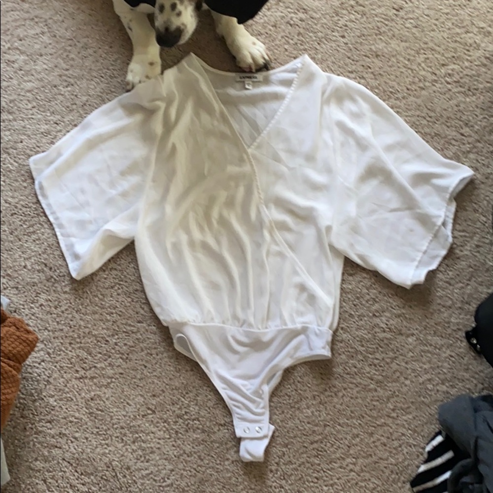 White onesie blouse